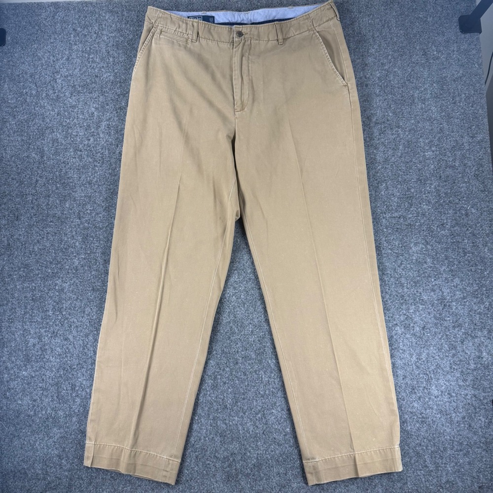 Polo Ralph Lauren Military GI Pant Men's 36x32 Tan Cotton Chinos Gorpcore 90s